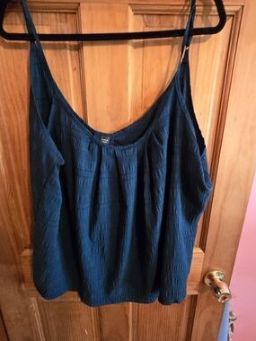 SHEIN Dark Teal Textured Spaghetti Strap Cami